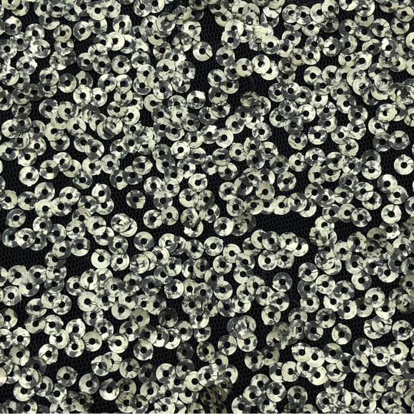 LF x Nature Rose Black & Matte Gold Sequin Mesh Zip Up Mini Skirt 8 - Picture 7 of 9